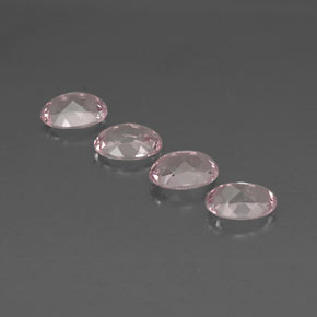 캐럿 천연 라이트 핑크 모가나이트 보석, 타원형 컷, 7.1×5.1 mm, VVS