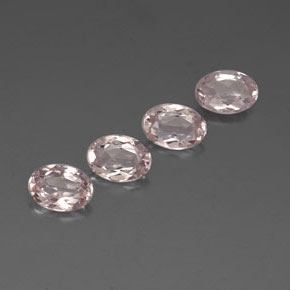 캐럿 천연 라이트 핑크 모가나이트 보석, 타원형 컷, 7.2×5.1 mm, VVS