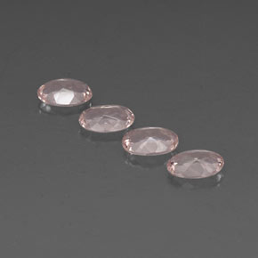 캐럿 천연 라이트 핑크 모가나이트 보석, 타원형 컷, 7.2×5.1 mm, VVS