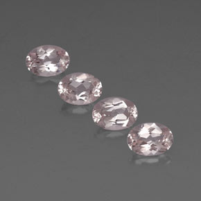 캐럿 천연 라이트 핑크 모가나이트 보석, 타원형 컷, 7.1×5.1 mm, VVS