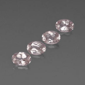 캐럿 천연 라이트 핑크 모가나이트 보석, 타원형 컷, 7.1×5.1 mm, VVS