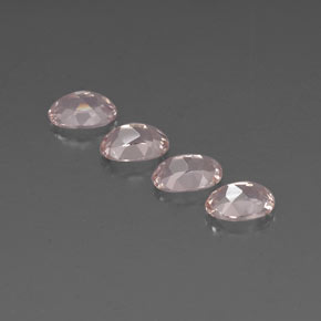 캐럿 천연 라이트 핑크 모가나이트 보석, 타원형 컷, 7.1×5.1 mm, VVS