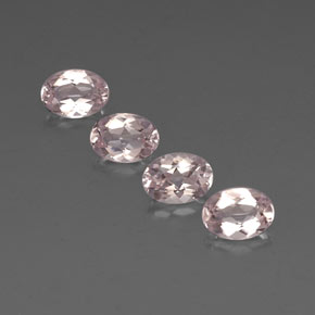 캐럿 천연 라이트 핑크 모가나이트 보석, 타원형 컷, 7.1×5.1 mm, VVS