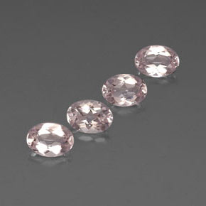캐럿 천연 라이트 핑크 모가나이트 보석, 타원형 컷, 7.1×5.1 mm, VVS