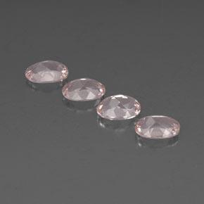 캐럿 천연 라이트 핑크 모가나이트 보석, 타원형 컷, 7.1×5.1 mm, VVS