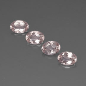 캐럿 천연 라이트 핑크 모가나이트 보석, 타원형 컷, 7.2×5.1 mm, IF