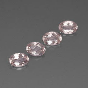 캐럿 천연 라이트 핑크 모가나이트 보석, 타원형 컷, 7.2×5.1 mm, IF