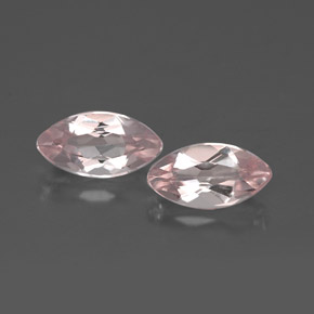 캐럿 천연 라이트 핑크 모가나이트 보석, 마퀴즈, 7.8×4.1 mm, VVS