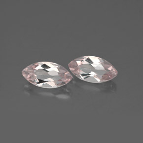 캐럿 천연 라이트 핑크 모가나이트 보석, 마퀴즈, 7.8×4 mm, VVS