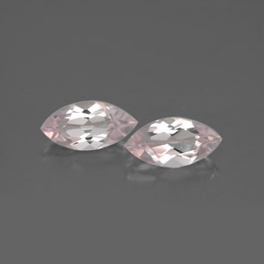 캐럿 천연 라이트 핑크 모가나이트 보석, 마퀴즈, 8.2×4.1 mm, VVS