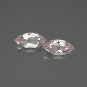 캐럿 천연 라이트 핑크 모가나이트 보석, 마퀴즈, 8.1×4.1 mm, VVS