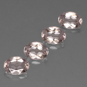 캐럿 천연 라이트 핑크 모가나이트 보석, 타원형 컷, 7.1×5.1 mm, IF