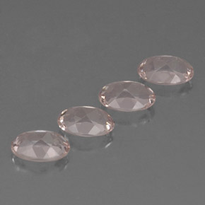 캐럿 천연 라이트 핑크 모가나이트 보석, 타원형 컷, 7.1×5.1 mm, IF