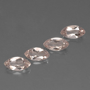 캐럿 천연 라이트 핑크 모가나이트 보석, 마퀴즈, 7.8×4 mm, VVS