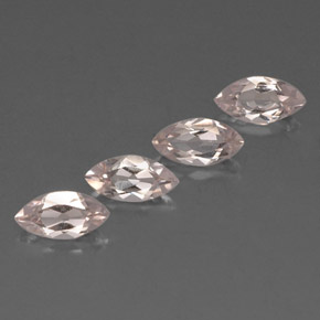 캐럿 천연 라이트 핑크 모가나이트 보석, 마퀴즈, 8×4 mm, VVS
