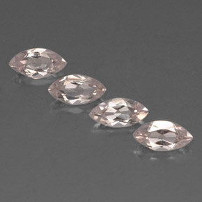 캐럿 천연 라이트 핑크 모가나이트 보석, 마퀴즈, 8×4 mm, VVS