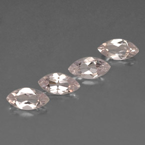 캐럿 천연 라이트 핑크 모가나이트 보석, 마퀴즈, 8.2×4.1 mm, VVS