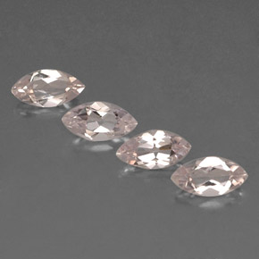 캐럿 천연 라이트 핑크 모가나이트 보석, 마퀴즈, 8.2×4.1 mm, VVS
