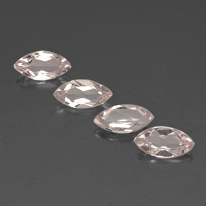 캐럿 천연 라이트 핑크 모가나이트 보석, 마퀴즈, 7.9×3.9 mm, VVS