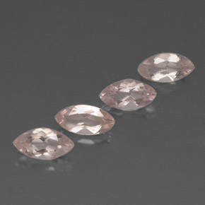 2.11캐럿 천연 라이트 핑크 모가나이트 보석, 마퀴즈, 7.8×4 mm, VVS