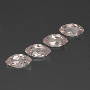캐럿 천연 라이트 핑크 모가나이트 보석, 마퀴즈, 8×4 mm, VVS