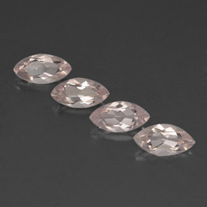 캐럿 천연 라이트 핑크 모가나이트 보석, 마퀴즈, 8×4 mm, VVS