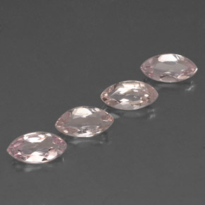 2.04캐럿 천연 라이트 핑크 모가나이트 보석, 마퀴즈, 7.9×3.9 mm, VVS