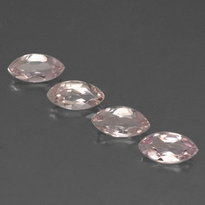 2.04캐럿 천연 라이트 핑크 모가나이트 보석, 마퀴즈, 7.9×3.9 mm, VVS