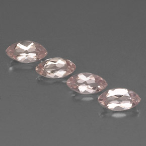 캐럿 천연 라이트 핑크 모가나이트 보석, 마퀴즈, 7.9×4.1 mm, VVS
