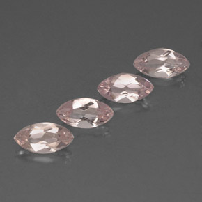 캐럿 천연 라이트 핑크 모가나이트 보석, 마퀴즈, 7.9×4.1 mm, VVS