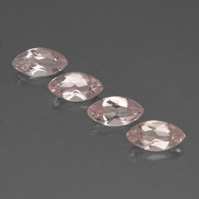 캐럿 천연 라이트 핑크 모가나이트 보석, 마퀴즈, 7.9×4.1 mm, VVS