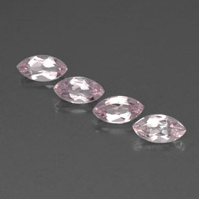 캐럿 천연 라이트 핑크 모가나이트 보석, 마퀴즈, 7.7×4.1 mm, VVS