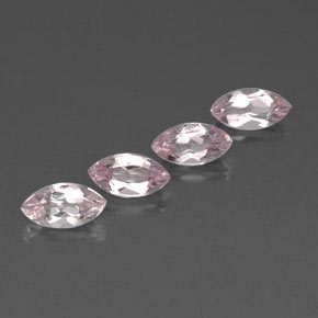 캐럿 천연 라이트 핑크 모가나이트 보석, 마퀴즈, 7.7×4.1 mm, VVS