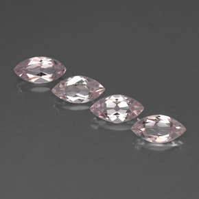 캐럿 천연 라이트 핑크 모가나이트 보석, 마퀴즈, 8.1×4.1 mm, VVS