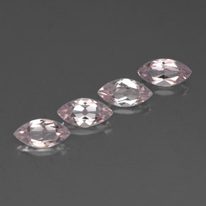 캐럿 천연 라이트 핑크 모가나이트 보석, 마퀴즈, 8.1×4.1 mm, VVS