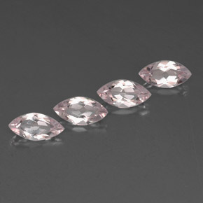 캐럿 천연 라이트 핑크 모가나이트 보석, 마퀴즈, 8.1×4.1 mm, VVS