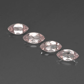 캐럿 천연 라이트 핑크 모가나이트 보석, 마퀴즈, 7.8×4 mm, VVS