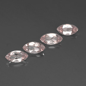 캐럿 천연 라이트 핑크 모가나이트 보석, 마퀴즈, 7.8×4 mm, VVS