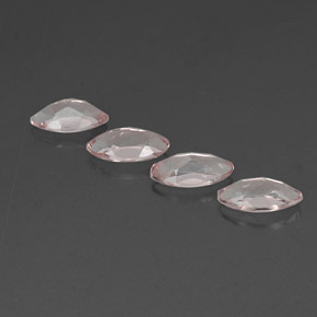 캐럿 천연 라이트 핑크 모가나이트 보석, 마퀴즈, 7.8×4 mm, VVS