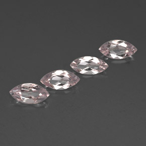 캐럿 천연 라이트 핑크 모가나이트 보석, 마퀴즈, 8×4 mm, VVS