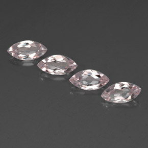 캐럿 천연 라이트 핑크 모가나이트 보석, 마퀴즈, 8.1×4.1 mm, VVS