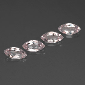 캐럿 천연 라이트 핑크 모가나이트 보석, 마퀴즈, 8.1×4.1 mm, VVS