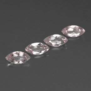 캐럿 천연 라이트 핑크 모가나이트 보석, 마퀴즈, 8×4 mm, VVS