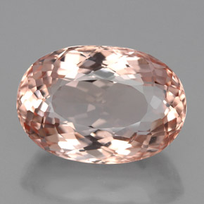 5.70캐럿 천연 살몬 모가나이트, 타원형 컷, 13.3×9.2 mm, VVS