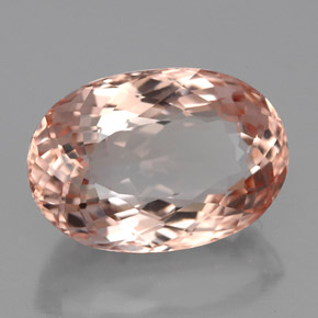 5.70캐럿 천연 살몬 모가나이트, 타원형 컷, 13.3×9.2 mm, VVS
