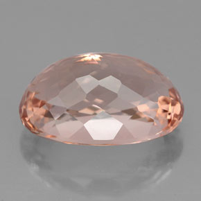 5.70캐럿 천연 살몬 모가나이트, 타원형 컷, 13.3×9.2 mm, VVS