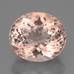 5.55캐럿 천연 살몬 모가나이트, 타원형 컷, 11.5×10 mm, VVS-VS