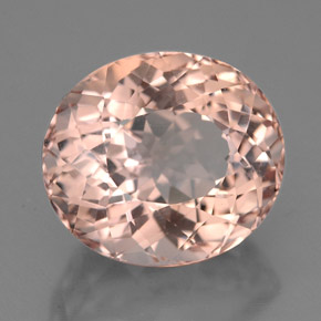5.55캐럿 천연 살몬 모가나이트, 타원형 컷, 11.5×10 mm, VVS-VS