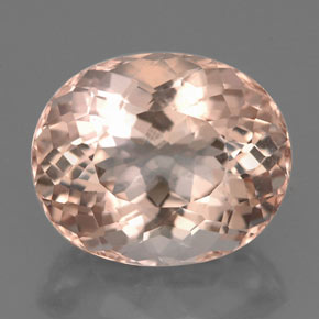 3.57캐럿 천연 살몬 모가나이트, 타원형 컷, 10.6×8.7 mm, VVS-VS