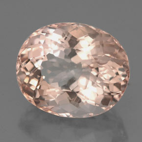 3.57캐럿 천연 살몬 모가나이트, 타원형 컷, 10.6×8.7 mm, VVS-VS